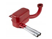 Rennauspuff fr Vespa 150 GS VS2-5T rot, geschraubte...