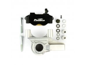 Achsaufnahme PINASCO fr radiale Bremszange PX`98/MY /NT 20mm, Aluminium, schwarz/grau, inkl. radiale Bremszange