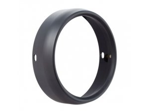 Lampenring SIP LED Scheinwerfer, CNC fr Vespa 125 GTR/TS/150 SprintV/180-200 Rally  130 mm, Aluminium, schwarz eloxiert, rund, Note 1* - erstklassige Reparatur und als Accessoire - sehr schn