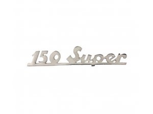 Schriftzug 150 super, Heck fr Vespa 150 Super chrom, Metall, Befestigung: 4 Pins, Lochabstand: 94mm