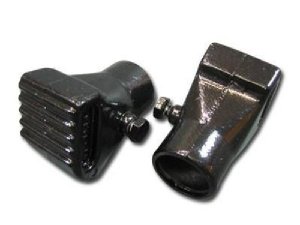 Ständerfüße aluminium 22mm schwarz (Paar) Vespa PX, T5, PK