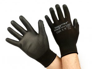 Arbeitshandschuhe - Mechaniker Handschuhe - Schutzhandschuhe -BGM PRO-tection- Feinstrickhandschuh 100% Nylon mit Polyurethan Beschichtung - Grsse XXL (11)