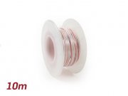 Elektrokabel -BGM ORIGINAL 0,85mm- 10m - Weiss/Rot