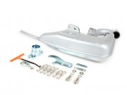 Auspuff -BGM PRO Clubman V4.0- Lambretta Serie 1-3 - Silbern