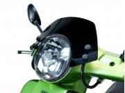 Windschutzscheibe mit schwarzen Haltern -MOTO NOSTRA,...