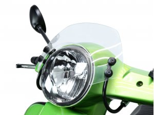 Windschutzscheibe mit schwarzen Haltern -MOTO NOSTRA,...