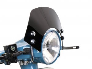 Windschutzscheibe mit verchromten Haltern -MOTO NOSTRA,...