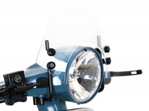 Windschutzscheibe mit schwarzen Haltern -MOTO NOSTRA,...