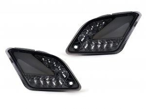 Blinker-Set hinten -MOTO NOSTRA (bis Bj.2014) dynamisches LED Lauflicht, mit Positionslicht (E-Prfzeichen)- Vespa GT, GTL, GTV, GTS 125-300 - smoked