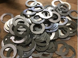 Distanzscheibe Kupplung PX auf Kurbelwelle worb5 Edelstahl 0,8 mm