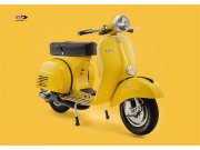 Postkarte SIP Vespa Rally gelb  L 148mm, B 114mm,  DIN A6