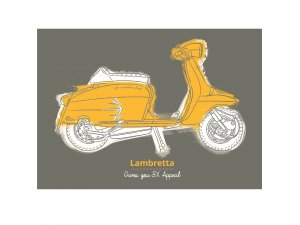 Postkarte SIP LAMBRETTA – gives you SX appeal L...