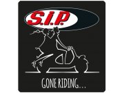 Aufkleber SIP Gone Riding On My Vespa Motiv,  L 90mm, B 99mm