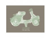 Postkarte SIP mit Vespa Fenderlight Feeling Motiv  L...