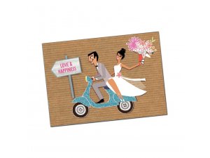 Postkarte SIP Hochzeit Love & Happiness L 148mm, B...