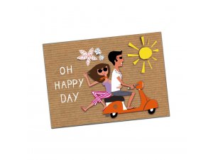 Postkarte SIP Oh happy Day L 148mm, B 105mm, A6,