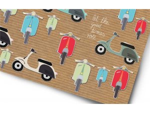 Geschenkpapier SIP Vespa L 680mm, B 480mm, B2 Bogen,