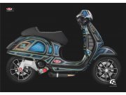 Poster SIP mit Vespa GTS Series Pordoi Motiv MODERN VESPA...