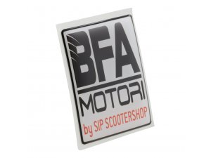 Emblem SIP BFA, BFA MOTORI, 4-Eck Kaskade, für Vespa...