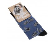 Socken SIP mit Motiv Vespa Motorroller, blau/schwarz,...