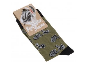 Socken SIP mit Motiv Vespa Motorroller, grün/schwarz,...