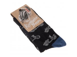 Socken SIP mit Motiv Vespa Motorroller, schwarz/grau,...