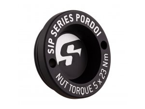 Staubschutzkappe 13, Felge vorne, SIP SERIES PORDOI  fr Vespa GTS/GTS Super/GTV/GT 60/GT/GT L 125-300ccm   45 mm,  Aluminium CNC, schwarz matt eloxiert,  als Accessoire - sehr schn