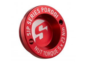 Staubschutzkappe 12, Felge vorne, SIP SERIES PORDOI  fr Vespa GTS/GTS Super/GTV/GT 60/GT/GT L 125-300ccm   42 mm,  Aluminium CNC, rot eloxiert,  als Accessoire - sehr schn