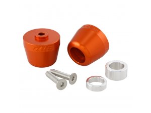 Lenkerendengewichte SIP SERIES PORDOI links/rechts,  fr Vespa Primavera/Sprint/ET /LX/LXV/S 50-150ccm  Aluminium, orange matt eloxiert,Paar