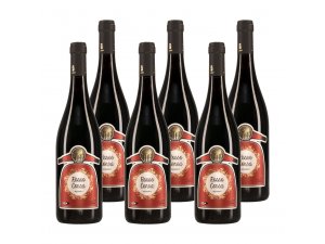 Rotwein „Rosso Corsa“, mit Motiv Vespa...