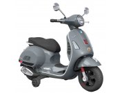 Kinderroller Vespa GTS, elektrisch 12V, grau,  L 1020 mm,...