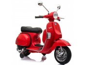 Kinderroller Vespa PX, elektrisch 12V, rot,  L 1010 mm, B...