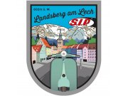 Passaufkleber SIP Landsberg,  silberfolie,  L 70mm, B 55mm