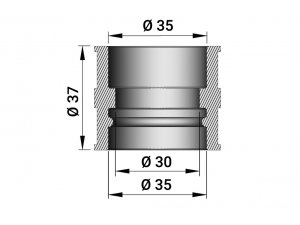 Verbindungsgummi MALOSSI PHBH 29-30 B