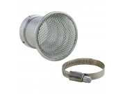 Ansaugtrichter MALOSSI   46x70 mm, chrom, mit Netz  fr...