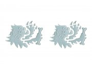 Aufkleber MALOSSI Lwe - 3D - SILVER - 10 cm, 2 Stck