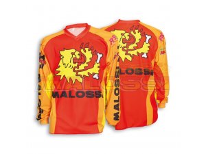 T-Shirt MALOSSI Cross, orange,  Unisex, Gre: XXS,  Front Print,  100% Baumwolle