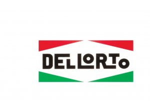 Aufkleber DELLORTO Logo, rot/schwarz/grün, L 120mm, B 40mm