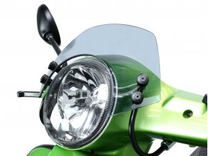 Windschutzscheibe mit schwarzen Haltern -MOTO NOSTRA,...
