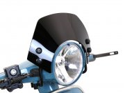 Windschutzscheibe mit schwarzen Haltern -MOTO NOSTRA,...