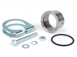 Auspuffflansch mit O-Ring, mit Klemmung - BGM PRO - =44,5mm, Vespa PX200, Rally 200, Malossi Sport 210/221, MHR, Polini 210, Polini - zum anschweien, inkl. O-Ring