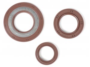 Wellendichtringsatz Motor -BGM PRO, FKM/Viton (E10 bestndig) Gummi, braun- Vespa Largeframe PX Lusso (1984-1986) - PX80, PX125, PX150, PX200, T5 125cc, Cosa - Hinterradwellendichtring 30x47x6mm (Aussenmontage)