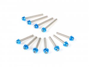 Motorschraubenset -BGM Style- Peugeot (vertikal) - Blau -...