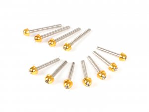 Motorschraubenset -BGM Style- Peugeot (vertikal) - Gelb -...
