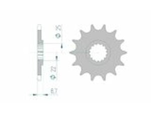 Ritzel Afam selbstreinigend 14 Zhne KTM / Husqvarna / Beta