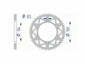 Kettenrad Afam Alu selbstreinigend 49 Zhne Kawasaki KX /...