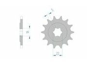 Ritzel Afam 12 Zhne KX 125