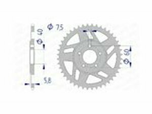 Kettenrad Afam 415 Alu 44 Zhne KTM 50