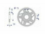 Kettenrad Afam 415 Alu 44 Zhne KTM 50