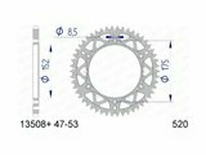 Kettenrad Afam Alu 48 Zhne Yamaha YZ 125 / 250